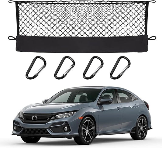 Envelope Style Cargo Net Compatible with Honda Civic 2026 2025 2024 2023 2022 Trunk Car Rear Tailgate Touring Netting