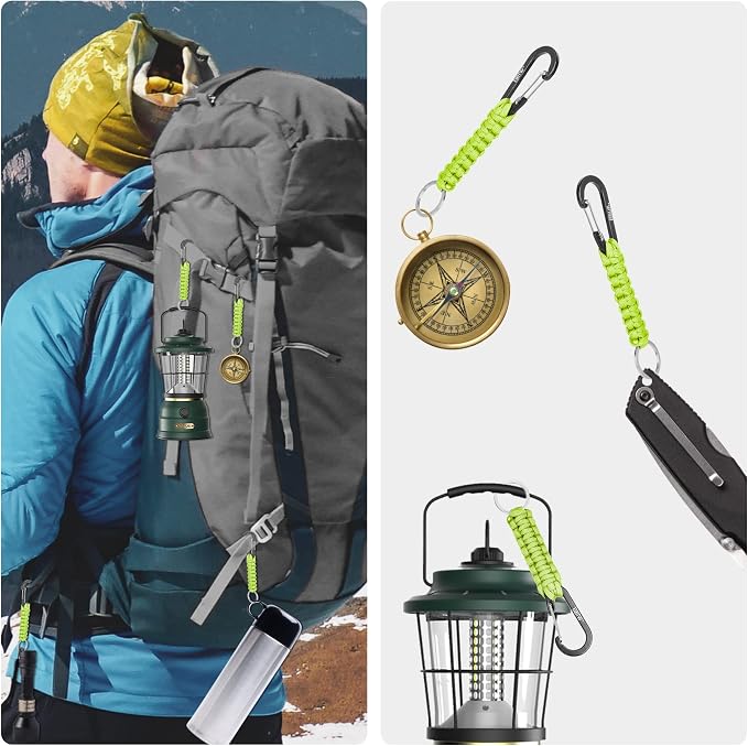 EOTW Carabiner Keychain,Paracord Keychain Small Aluminum Clip D Ring for Camping, Hiking, Fishing, Or As A Key Organizer