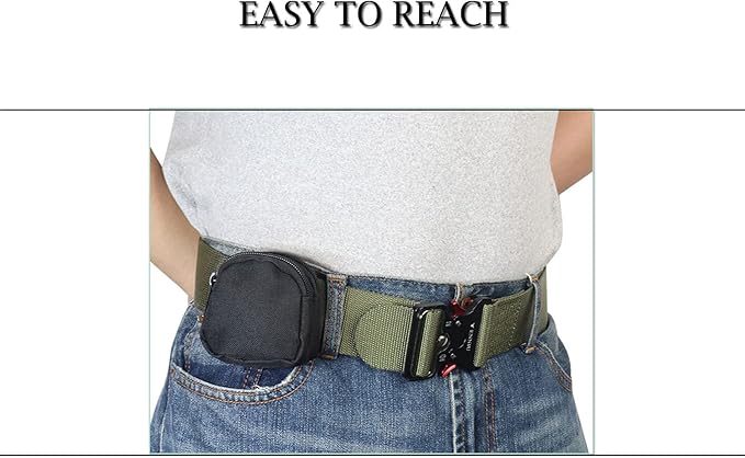 Outdoor EDC Pouch Admin Pouch mini Molle Pouches,Double Zipper EDC Pocket Organizer can be Worn on The Belt