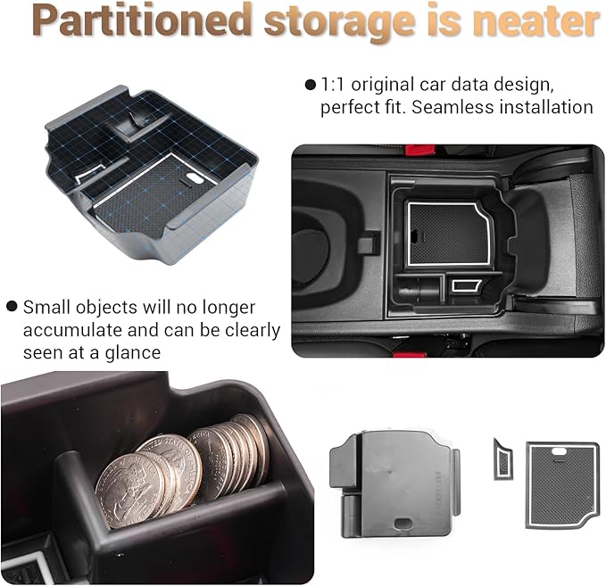 YEE PIN Integra Tray White for 2023 2024 2025 Acura Integra Center Console Organizer Console Storage Insert Tray Insert Tray Integra Arm Rest Organizer for Acura Integra Accessories