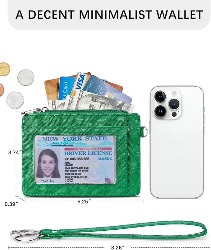 BOSTANTEN Small Wallet For Women RFID Leather Credit Card Holder Slim Wristlet Keychain Wallet With Zipper Pocket