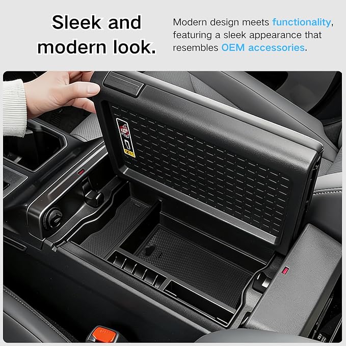 Upgraded Center Console Organizer Compatible with 2026 Toyota RAV4 6th Gen Accessories, Interior Insert ABS Materials Tray, Armrest Box Secondary Storage Tray