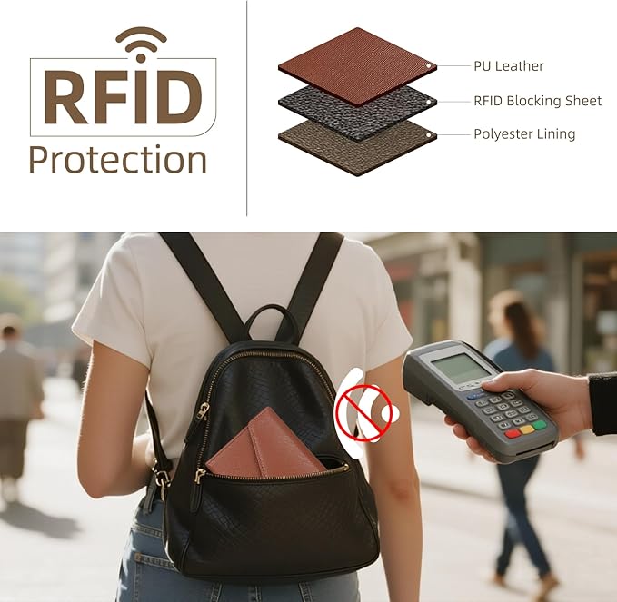 ZOPPEN Mulit-purpose Rfid Blocking Passport Holder Travel Wallet (Ver.4) Passport and Vaccine Card Holder ComboTri-fold Document Organizer Travel Essentials