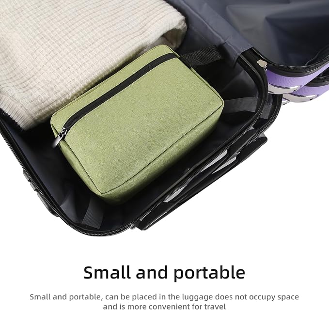Icramsy Travel Toiletry bag Toiletry bag for women men Hanging Cosmetic bag Travel accessories for Women Men (Grass green)