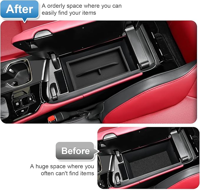 Double-Layer 2022-2026 NX 250/350/350h/450h+ Center Console Organizer for Lexus NX, Durable Silicone Console Tray Insert 2025 2026 NX250/350/350h/450h+ Accessories