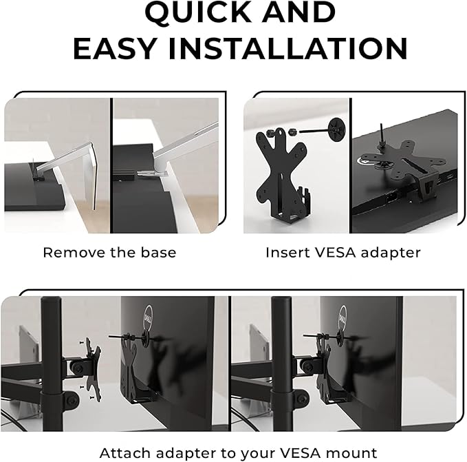HumanCentric VESA Mount Adapter Compatible with Dell Monitors S2318H, S2318HN, S2318HX, S2318NX, S2319H, S2319HN, S2218H, S2319NX, S2418HN, S2418HX, S2418NX, S2419H, S2419HN, S2419NX and More