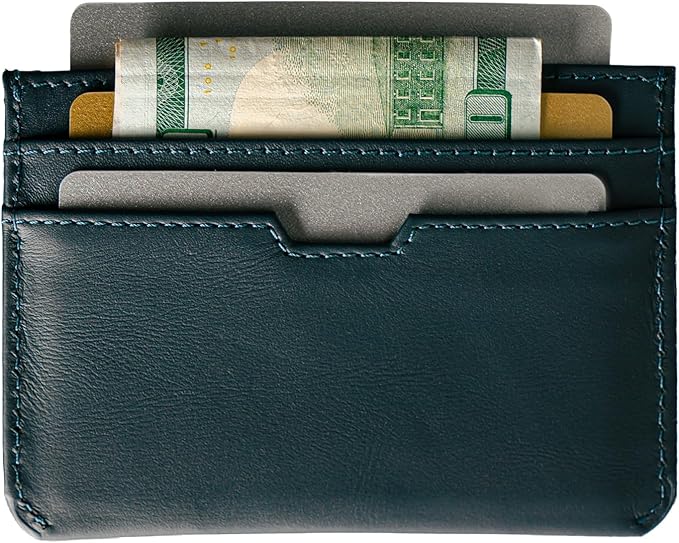 Vaultskin MOORGATE Slim Card Holder – Minimalist Leather Wallet with RFID Blocking, Front Pocket Credit Card Case for Men & Women