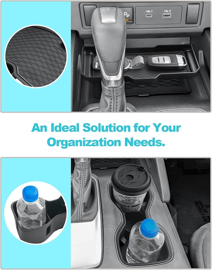CDEFG 2Pcs for 2025 Nissan Frontier Center Console Organizer for 2022-2025 Nissan Frontier Accessories Middle Console Storage Box Cup Holder
