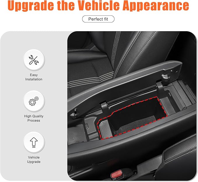 Center Console Organizer Tray for Mazda CX-50 2020-2025 Accessories, Console Handrail Privacy Storage Box, Insert Armrest Box Storage Container Pallet, Armrest Divider Secondary Storage Box, ABS