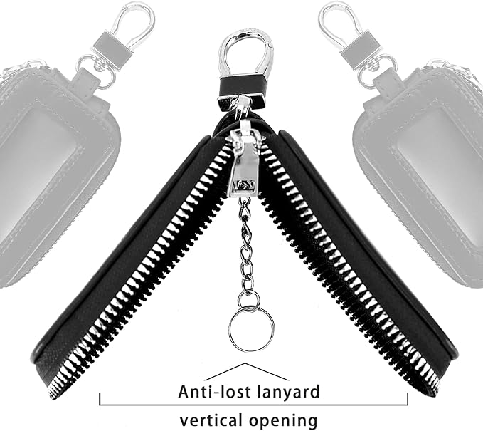 2 Pieces Leather Car Key Chain Case Holder Car Key Case Key Fob Protector Car Key Fob Cover Case