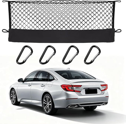 Envelope Style Cargo Net Compatible with Honda Accord 2026-2013, 2026 2025 2024 2023 2022 2021 2020 2019 2018 2017 2016 2015 2014 2013 Car Rear Touring Tailgate Trunk Netting