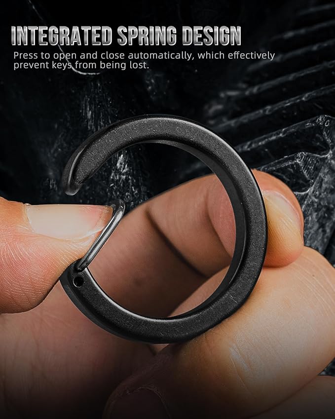 FEGVE Titanium Key Chain Rings for Home Keys, Bag Pendant