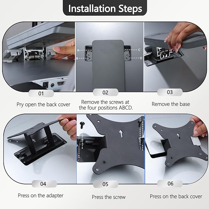 EX3203R VESA Adapter Compatible with BenQ 32" 35" Monitor（Fits EX3203R,EX3501R）â€?75x75 to 100x100 Wall Mount