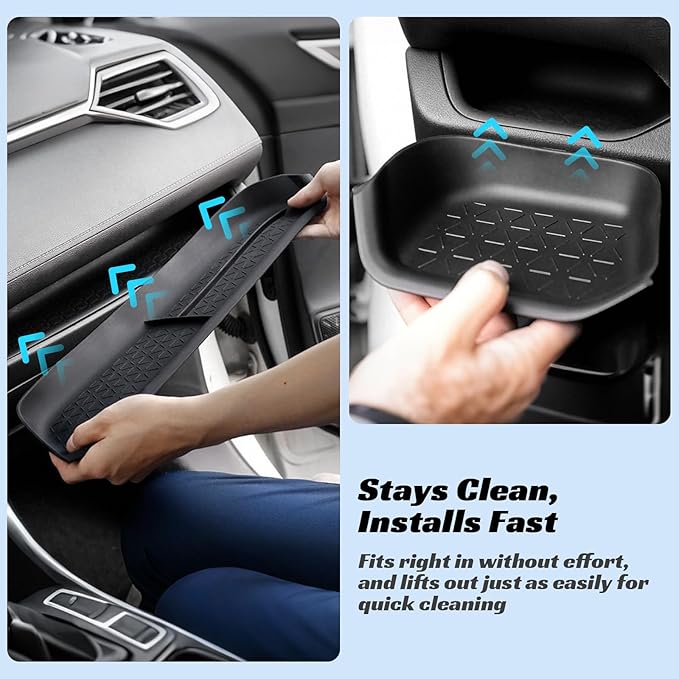 CARFIB Driver Storage Box Organizer Mat Fit for Toyota RAV4 2025-2019 Passenger Side Mats Glove Box Organizer Tray Interior Insert Accessories