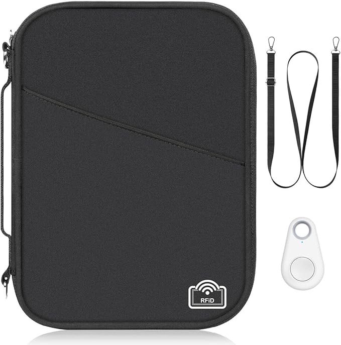 EcoVision Family Passport Holder for Travel with RFID Blocking, Traveling Essentials Organizer Pouch Bag, Light Passport Wallet for Travel Must Haves Accessories for Women Men