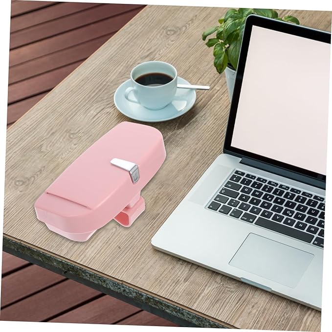 FRCOLOR 1Pc Pink Vehicle Mounted Eyewear Case Multifunctional Visor Clip for Sunglasses and Ticket Storage Durable and Organizer for Cars Great for Family
