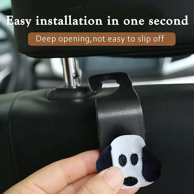 Rabbit Car Seat Headrest Hook 2 Pack Car Purse Hook Cars Seat Hooks for Headrest Universal for Handbag Bags Drink Grocery Coat Universal Vehicle,Cars Interior Accessories Rabbit Gifts for Women Men