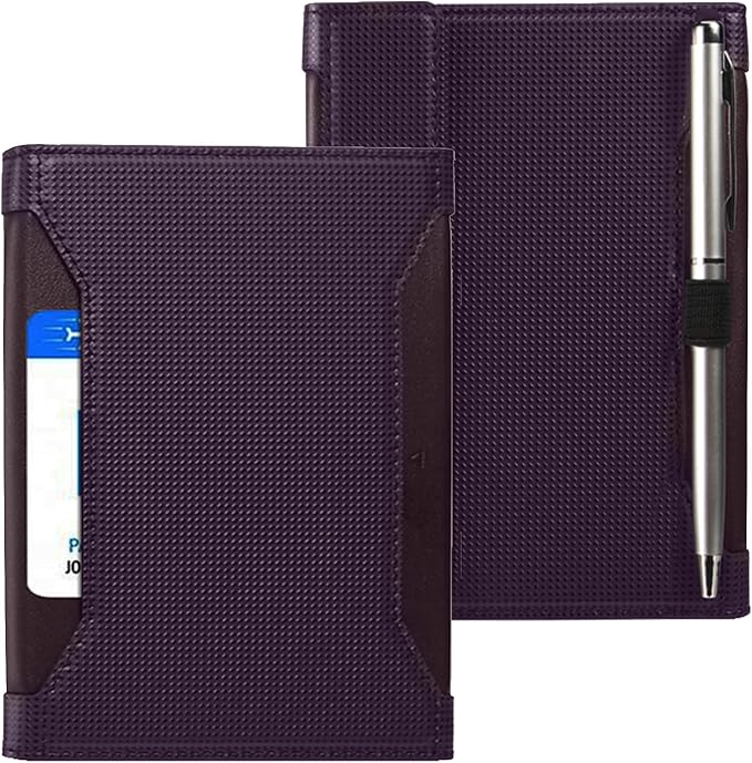 Passport Holder for Travel Essentials, RFID Blocking PU Leather Passport Wallet Cover Card holder Case Passport Book Holders for Women and Men, Dark Purple