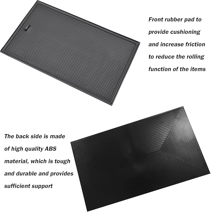 TACOBRO Center Console Organizer Compartment Cover Compatible with 2014-2018 Sierra/Silverado 1500 Accessories 2015-2019 Silverado/Sierra 2500 3500HD Insert Secret Pocket Lid Hidden Tray, Black