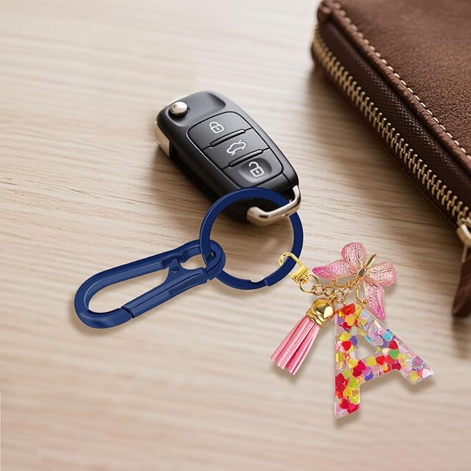 Metal Keychains for Women Men, Key Chain Ring Clip Holder Organizer for Home Car, Cut Keyring Accessories