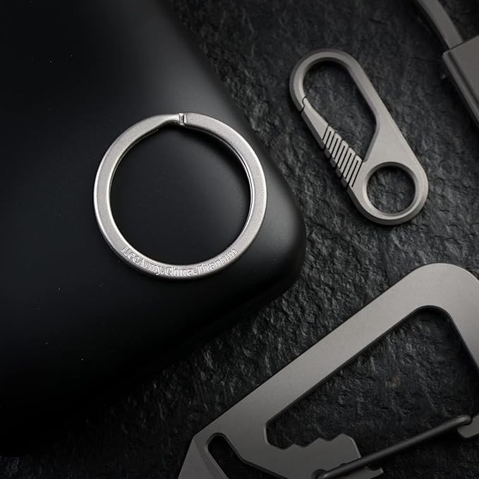 MecArmy Titanium 3pcs/4pcs/7pcs/18pcs Key Rings Keychain Large Small Split Rings