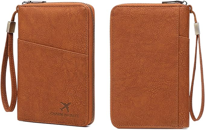 Passports Holder Travel Wallet with Rfids Blocking Document Organizers Case Holds Passports, Cards, Tickets, Cash Women Men Trav