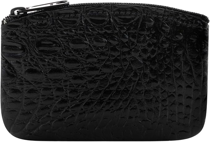 Genuine Leather Large Coin Purse for Women, Change Purse Zipper Wallet For Men Size 5x3 U.S.A. Made By Nabob Leather