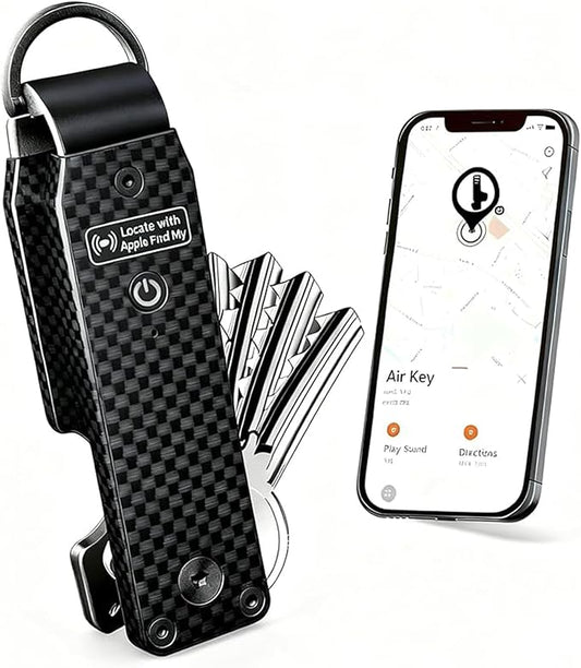 Richboyz Air Keychain for Outdoor Enthusiasts: Lightweight Aluminum GPS Tracker Key Holder for Men & Women