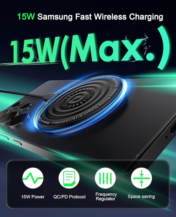 Wireless Charger 2Pack 6FT 15W Samsung Magnetic Wireless Charger Fast Charging Pad for Samsung Galaxy S26 S25 Ultra/S24 FE/S23 Ultra/S22/S21/Z Google Pixel 9 8a 7a 8 7 Pro | Strong Magnet Technology