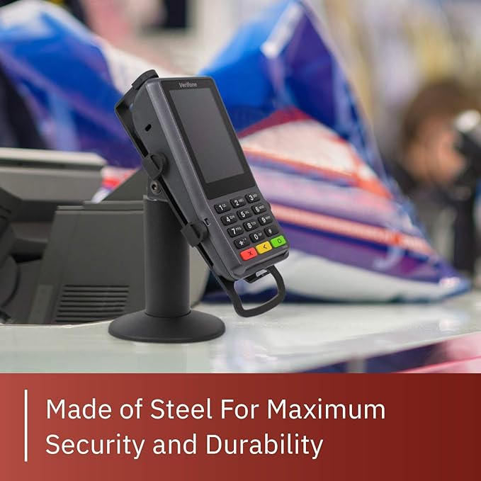 DCCStands Swivel and Tilt Verifone Engage P200 & P400 PIN Pad Stand, Screw-in and Adhesive