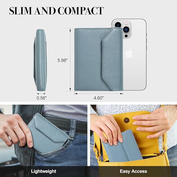 WHHMK Leather Passport Holder for Travel,Rfid Passport Holder Protect Your Card Security,Passport Book Holder for Men Women,Travel Wallet with Cards & Pen Slot,Boarding Pass,Zipper Cash Pocket (Blue)