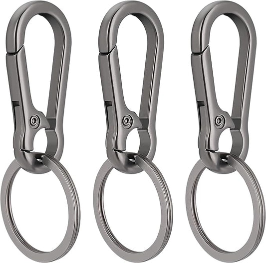 Rainspire Key Ring Keychain Keyrings Key Chain Holder Clip Key Organizer Key Chain Ring for Men and Women, 3 Pack