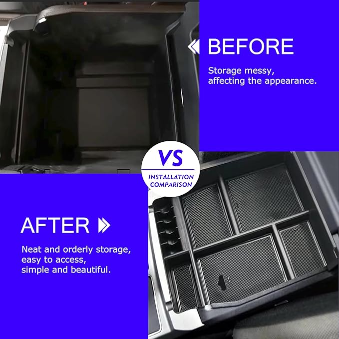 2018 F150 Console Tray Center Console Organizer Tray for 2015-2020 Ford F-150 Raptor Mid Armrest Glove Storage Box for Ford F150 2020 Accessories NOT for 2021 2022 F150