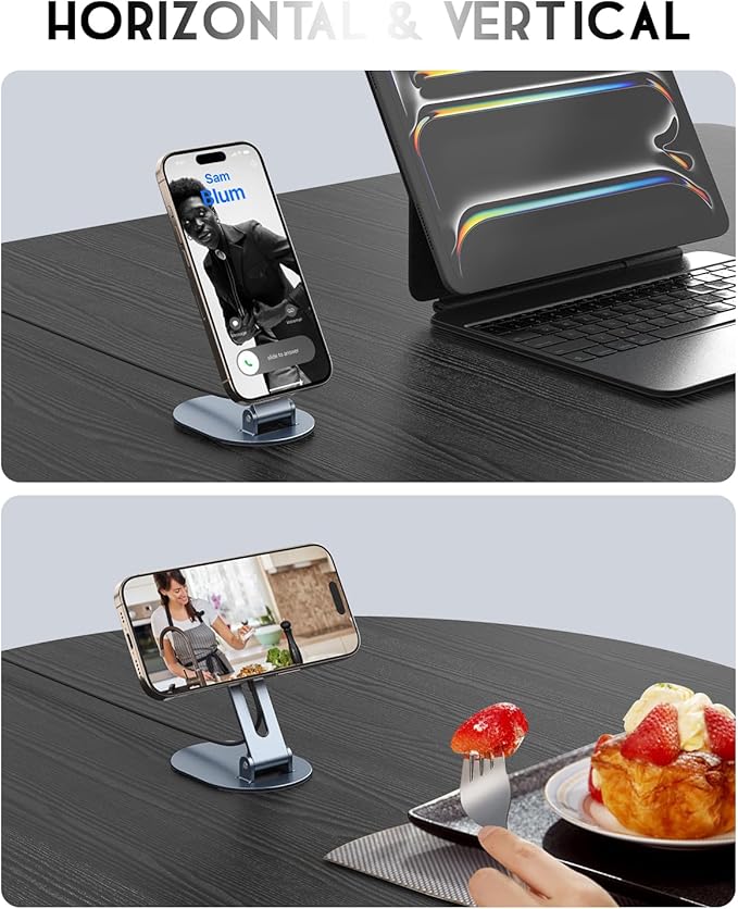 Magnetic Wireless Charger Stand for Mag-Safe Charger, Foldable Wireless Charging Stand Made for iPhone 17/17 Pro Max/Air/16/15/14/13/12,Mag Safe Charging Pad for AirPods Pro 3 2 (Black)