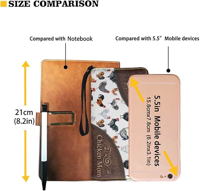 Bulopur Personalized Wristlet Wallet for Women with Name Rifd Chicken Long Wallet PU Leather Clutch Purse Zipper Large Capacity Coin Cash Holder Customized Gifts for Mom Girlfriend