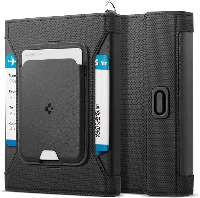 Spigen Life for Passport Card Cover Holder with RFID Blocking Technology Wallet Travel Documents Organizer Protector Accessories, SIM Card Pin Included