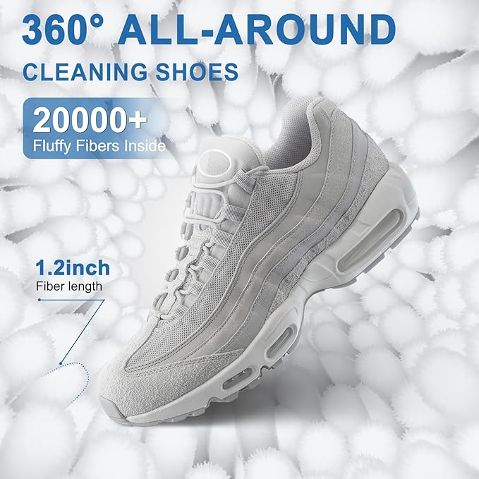 Aship Shoe Washing Machine Bag, Laundry Shoe Bag for Washer and Dryer - Reusable Shoe Cleaning Bag for Sneakers,Tennis Shoes, 360° Deep Cleaning With Self-locking Zipper for All Shoe Sizes - White,1PC