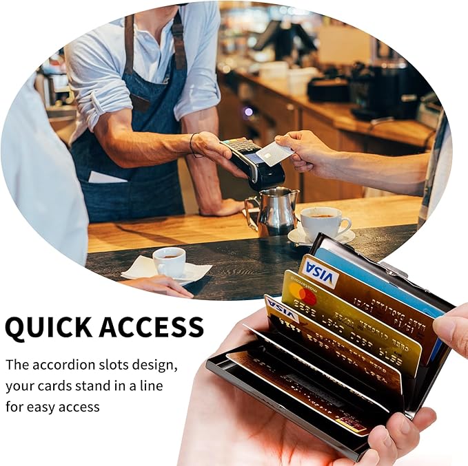 FUYOCWE RFID Credit Card Holder,Small Metal Credit Card Case Wallet,Slim Mini Business Card Holder Organizer Hard ID Case Security wallet for Men Women -Bible Verse Isaiah 41:10