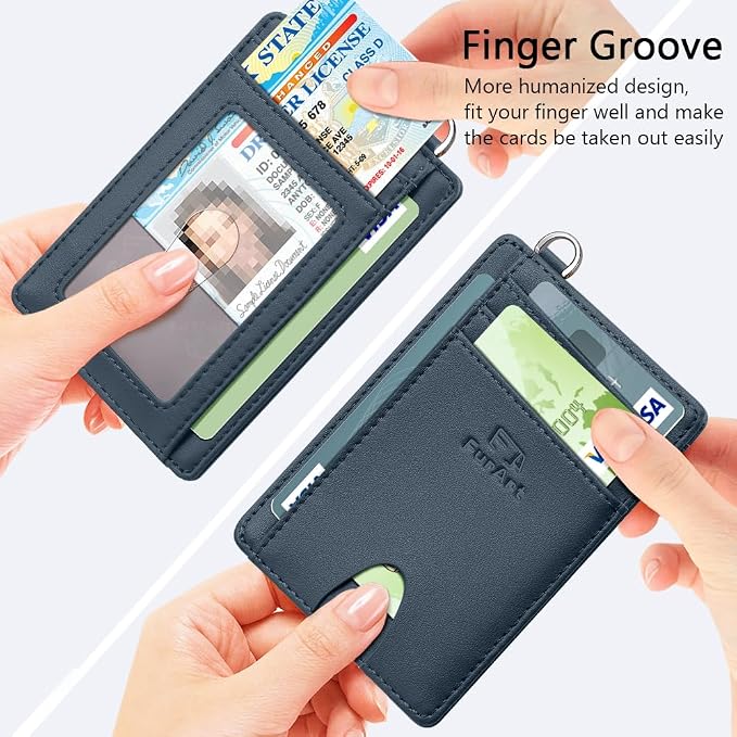 FurArt Slim Minimalist Wallet, Front Pocket Wallets, RFID Blocking, Credit Card Holder for Men