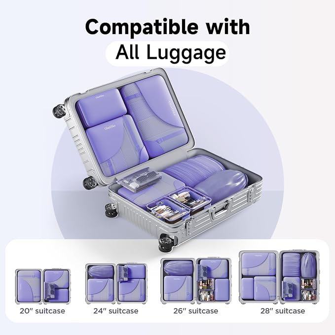 9 Set Packing Cubes for Travel, Gifts for Women Mom,Anti-Tearing Suitcase Organizer,OlarHike Vacation Essentials & Accessories for Cruise Ship
