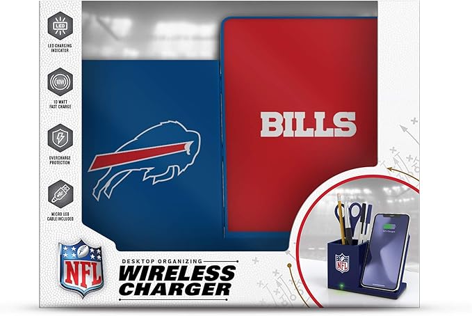 SOAR NFL Unisex Wireless Charging Stand and Desktop Organizer