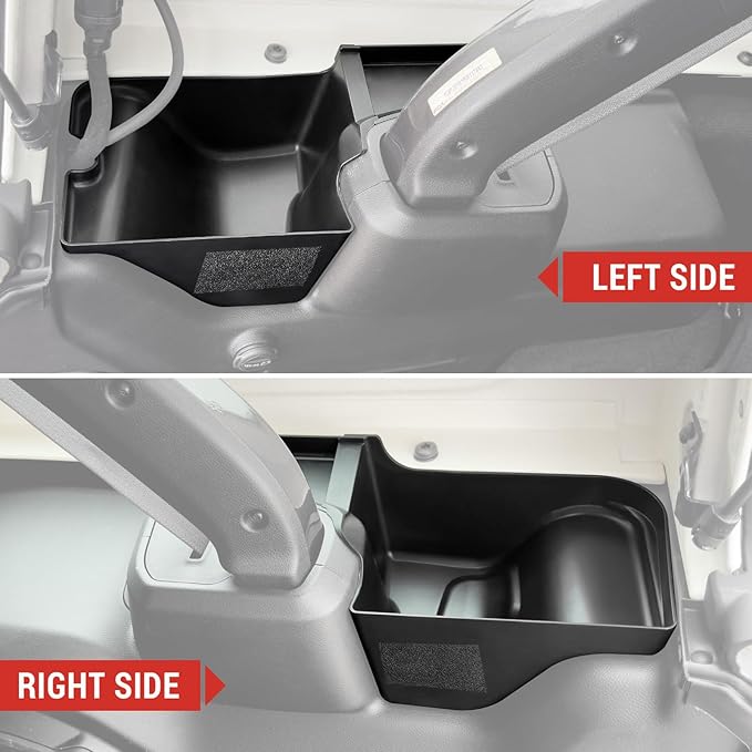 Wheel Well Storage Bin Fit for 2024-2025 Jeep Wrangler JL JLU 4XE Rear Trunk Side Storage Box Cargo Organizer Cargo Tray for Wrangler JL 4dr Accessories(24-25 Trunk Organizer, Not Gladiator)