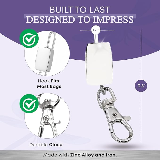 Women’s Bag Charm Key Finder, Car Keychain Hook, Cute Purse Organizer & Tote Bag Accessories, Gifts for Mom - Original