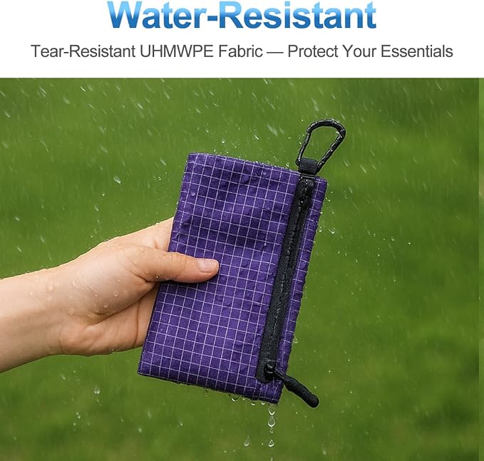 Water-Resistant Passport Holder for Travel, Ultralight Passport Wallet with YKK Zipper, Travel Essentials Organizer for Women Men, Portable Money Pouch Case for Credit Cards, ID, Cash, Small Items