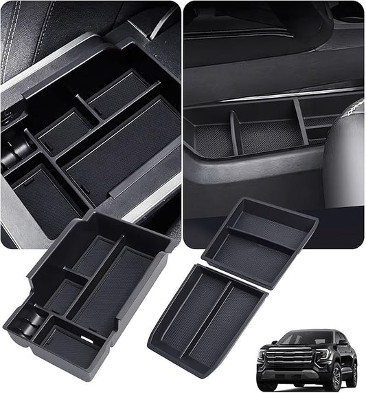Center Console Organizer Tray Storage Box for GMC Terrain 2026 2025, Interior Accessories Lower Insert Tray Storage Box for 2025-2026 Terrain, Black