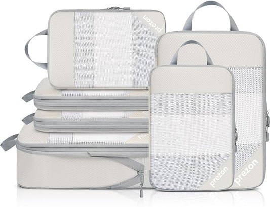 Compression Packing Cubes for Travel, Lightweight Vacation Travel Essentials, Travel Accessories for Suitcase Organizer Bags Set, Durable Luggage Organizer