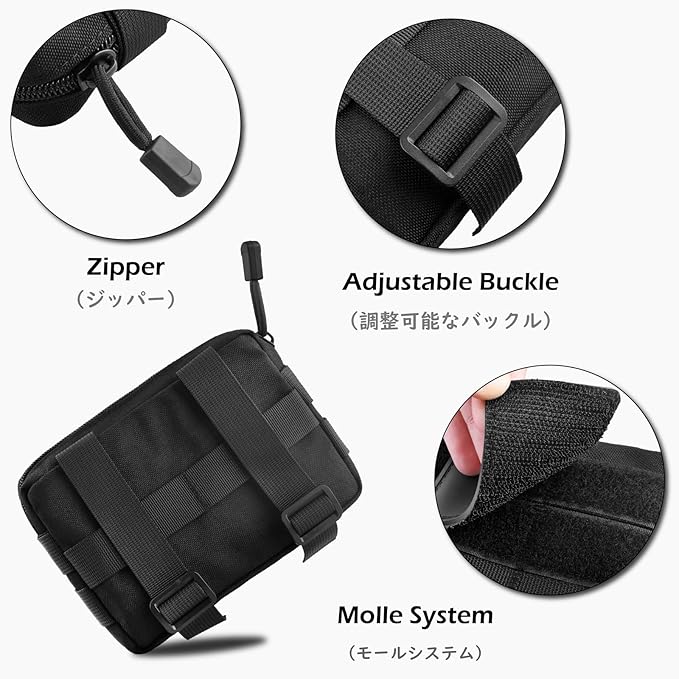 TRIWONDER Tactical Cigarette Pouch Molle Small Military Bag Battery Cigarette Case EDC Utility Card Holder Lighter Slot Mini Cigar Waist Pack