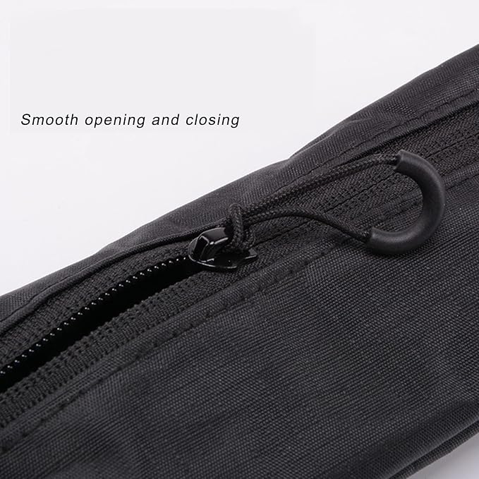 Portable Tool Pouch, Puncture Proof Oxford Fabric with Reliable Zip, Foldable EDC Storage Bag for Small Tools Office Supplies, 19x5.5x3cm