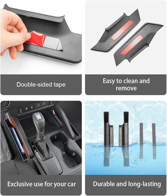 CDEFG 2Pcs for 2025 Nissan Frontier Center Console Organizer for 2022 2023 2024 2025 Nissan Frontier (S/SV/PRO-X/PRO-4X/ SL) Accessories Middle Console Gear Shift Side Tray Hanging Storage Box