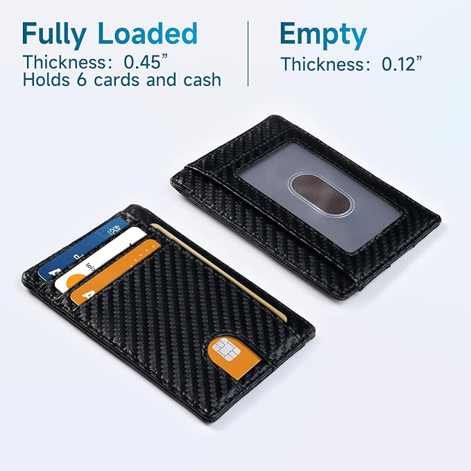 Slim Minimalist Wallet for Men,Front Pocket Wallet RFID Blocking Small Thin Credit Card Holder,ID Card Case Gift for Men Green